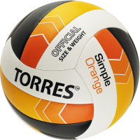 Мяч волейбольный любительский TORRES Simple Orange р.5